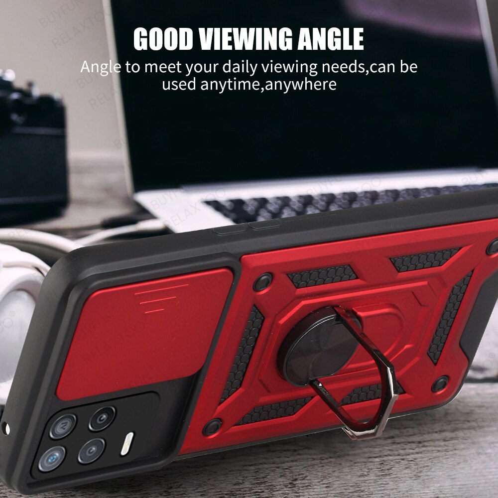 Pokrowiec na Realme Narzo 30 5G etui z pierścieniem uchwyt magnetyczny pancerz odporny na wstrząsy Coque Realmi Narzo30 5G 6.5 &#39;&#39;Push Camera Protect Funda