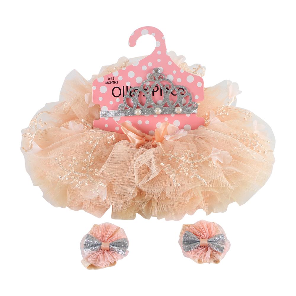 Baby rok tutu voor meisjes 2 stuks tule kant bloeiers verjaardag foto Pasgeboren tutu baby baljurk hoofdband Boog set baby meisjes: HQ1102