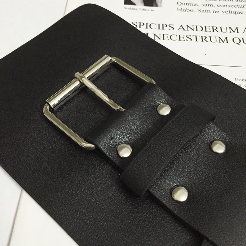 Cinturón Corset de de para mujer, cinturones de doble capa y cinturones anchos de pretina de color negro para mujer para accesorios de vestir
