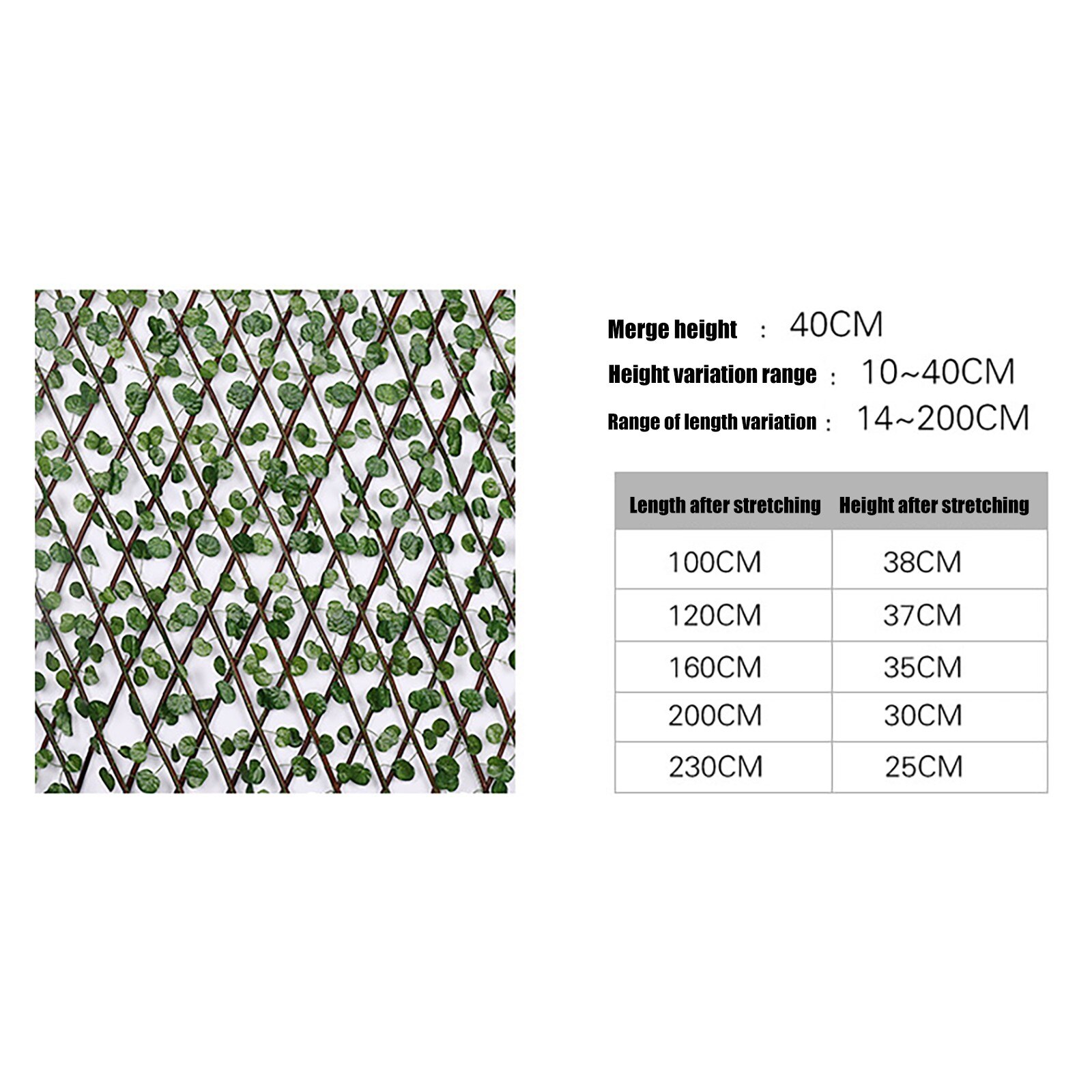 Expanding Fence Retractable FenceBack yard Home Decor Greenery Walls Artificial Garden Plant Fence UV Protected Yard Decor