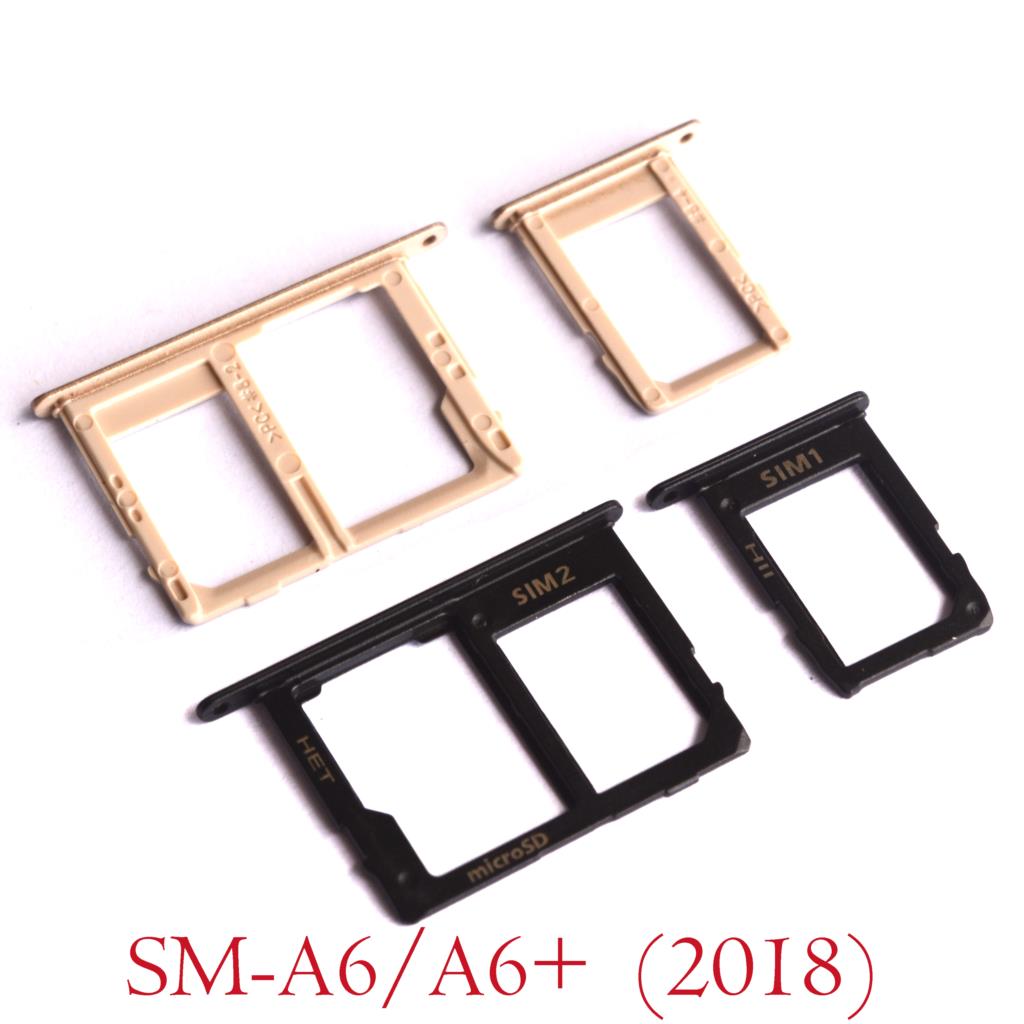 10sets SIM Tray Holder SD Card Reader Slot Adapter for Samsung Galaxy A6 A6+ A600F/FN/DS A605F A605FD/DS