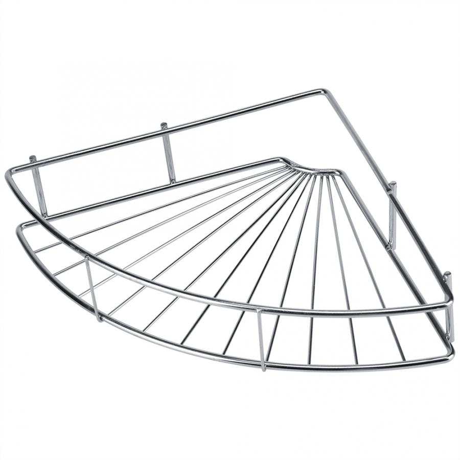 Wall-mounted Bathroom Shower Corner Wall Shelf Stainless Steel Shower Shelf with Vacuum Suction Cup Large Capacity