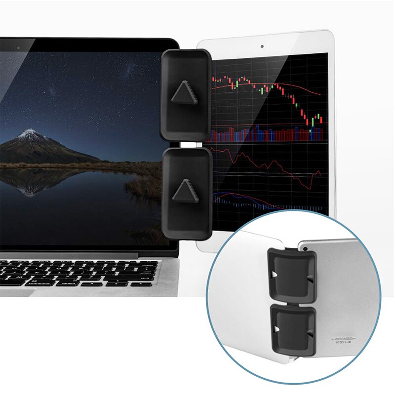 Universele Dual Display Side Mount Clip Monitor Tablet Houder Voor Ipad Pro Air 1 2 3 4 5 Macbook Air xiaomi Laptop Suporte Stand