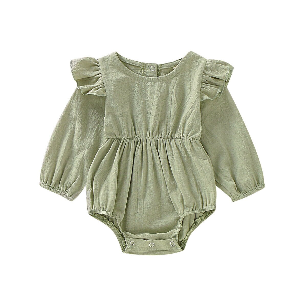 0-24M Baby Meisjes Lange Mouw Romper Meisje Katoen Bodysuit Baby Jumpsuit Kleding Todder Solid Lange Mouwen Outfits kids Rompertjes