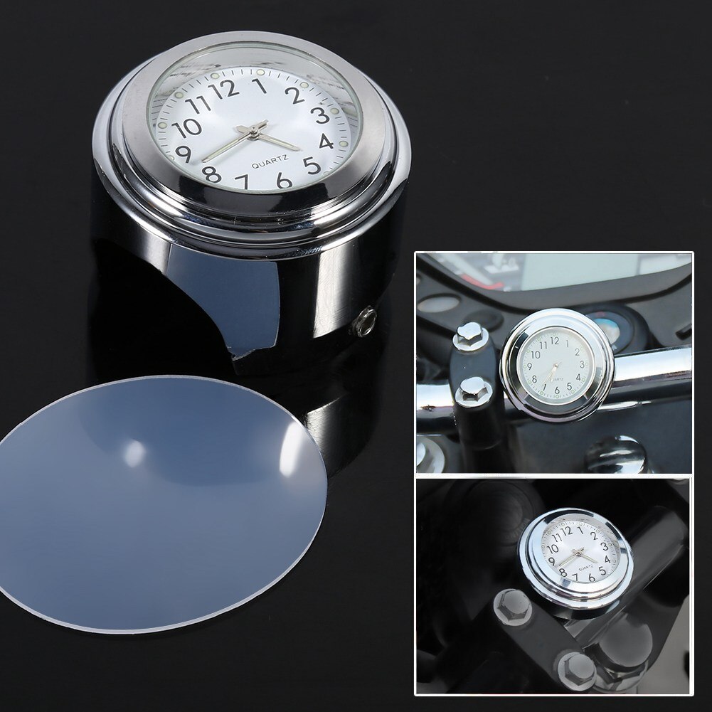 Motorcycle Handlebar Mount Watch Precise Time Keeping Dial Clock For Attached On The Universal Vehicles With 7/8" 1" Handlebar