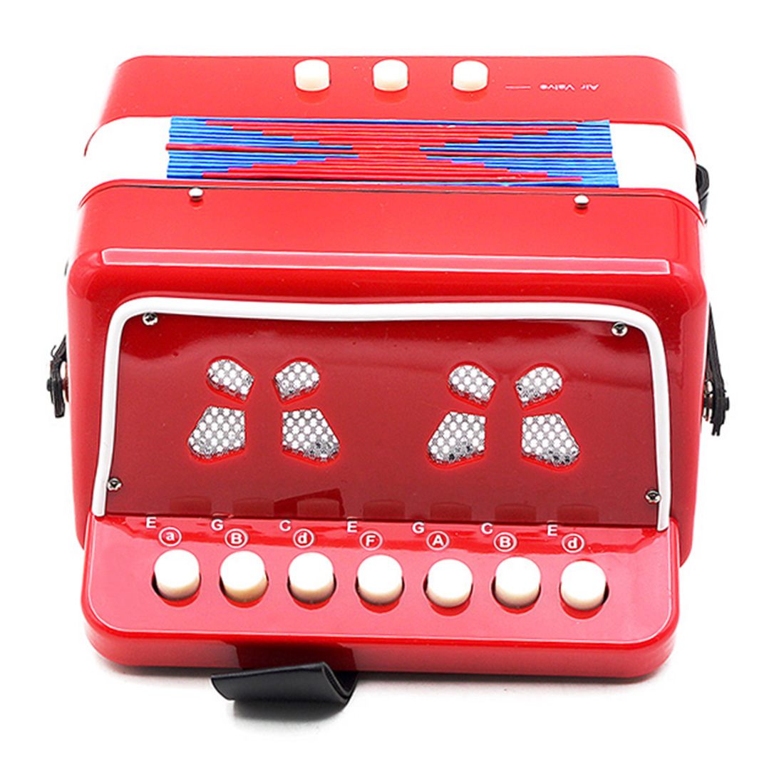 17 nøgle 8 bas børn mini harmonika bærbar abs holdbar harmonika harmonisk uddannelsesmæssigt keyboardinstrument til begyndere