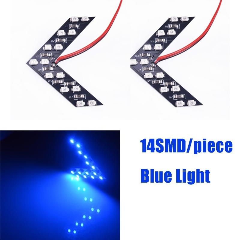 2 Stks/partij 14 Smd Led Arrow Panel Voor Auto Achteruitkijkspiegel Indicator Richtingaanwijzer Auto Led Achteruitkijkspiegel licht