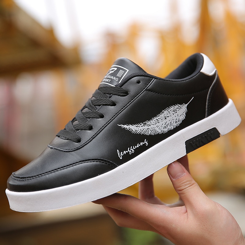 Baskets étanches pour homme, chaussures de sport blanches, printemps-été, chaussures décontractées: Black / 43