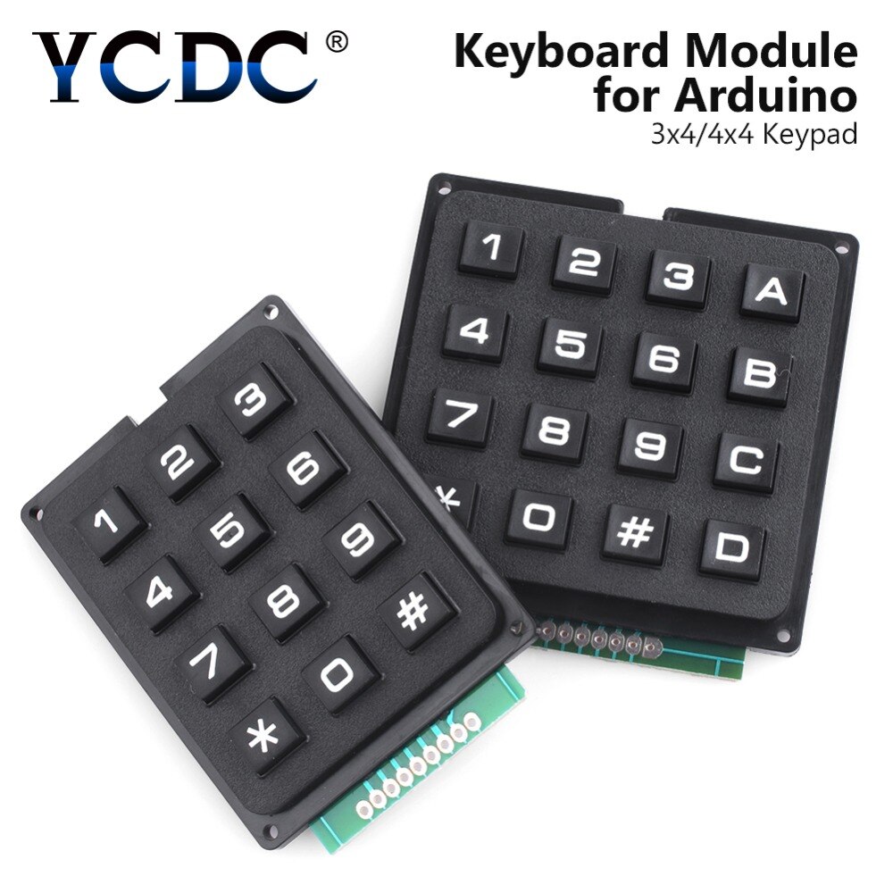 4 x 4 / 3 x 4 matrix tastatur tastatur modul brug nøgle pic avr stempel sml 4 * 4 /3 *4 plastic nøgler switch til arduino controller