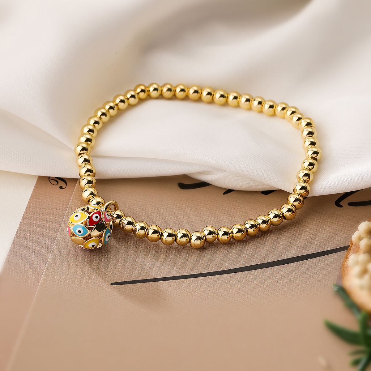 Kleurrijke Zirkoon Turkse Evil Eye Armbanden Bohemian Olie Druipen Hanger Armbanden Dating Sieraden: Black Gun Plated