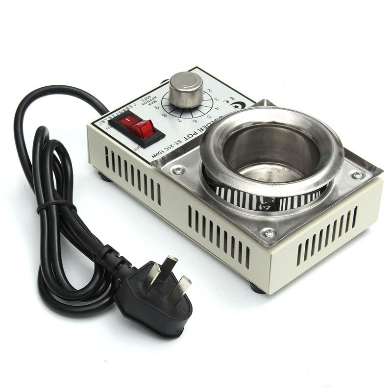 150W 200°C - 450°C Elektrische Löttopf Lötbad Temperaturregelung Schmelzofen Neu