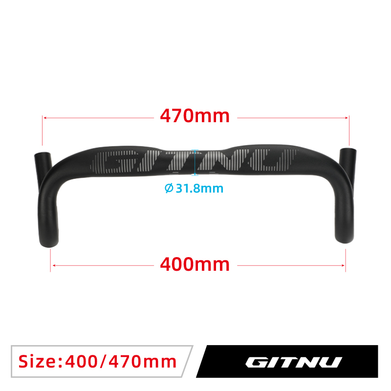 Manillar de bicicleta de carretera GITNU 31,8x380/400/420/440mm, barra de caída de bicicleta de aleación, piezas de bicicleta, aerodinámico