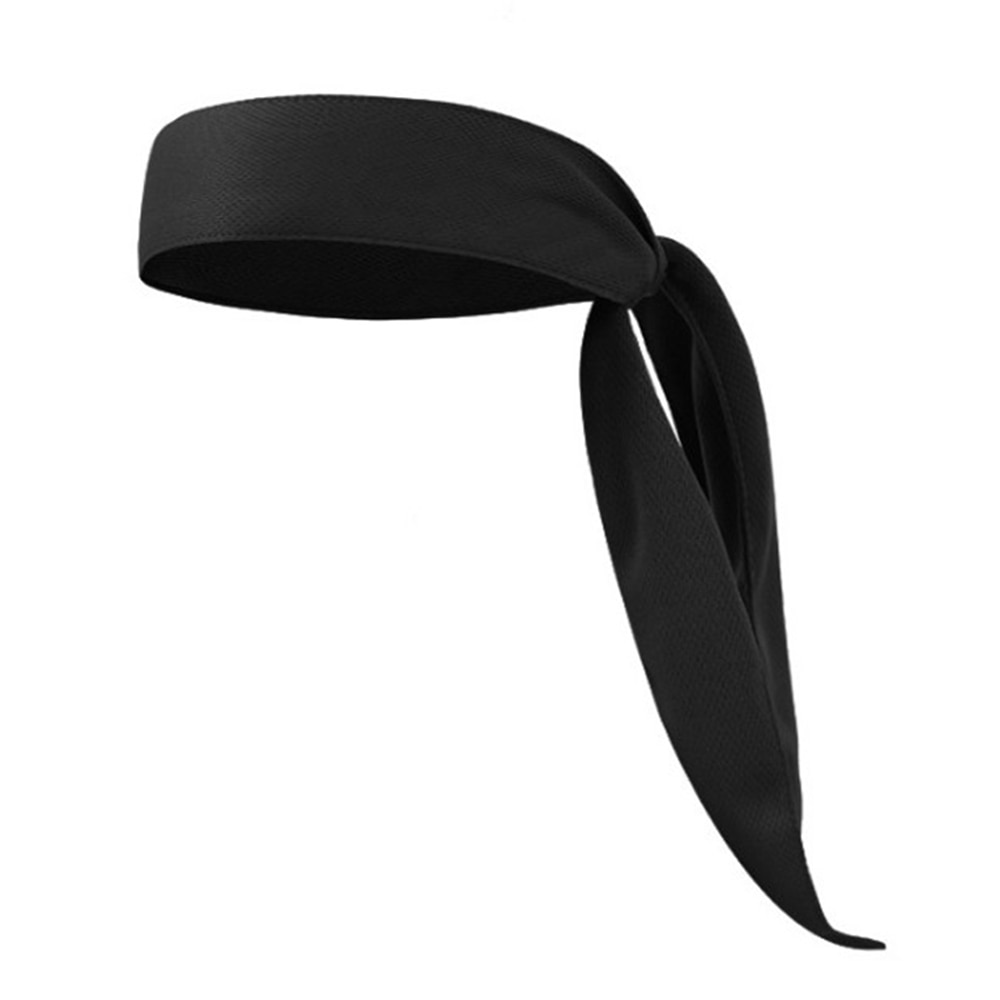 Bandanas de diadema cabeza corbata deportiva para banda para el pelo correr tenis Karate atletismo breve estilo Accesorios para el cabello: Black