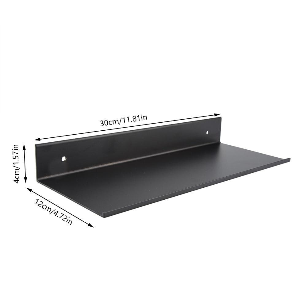 bathroom shelf Kitchen Black Bathroom Single-layer Space Aluminum Matte Rack Shelve Paper Towel Holder hoek plank: 30cm