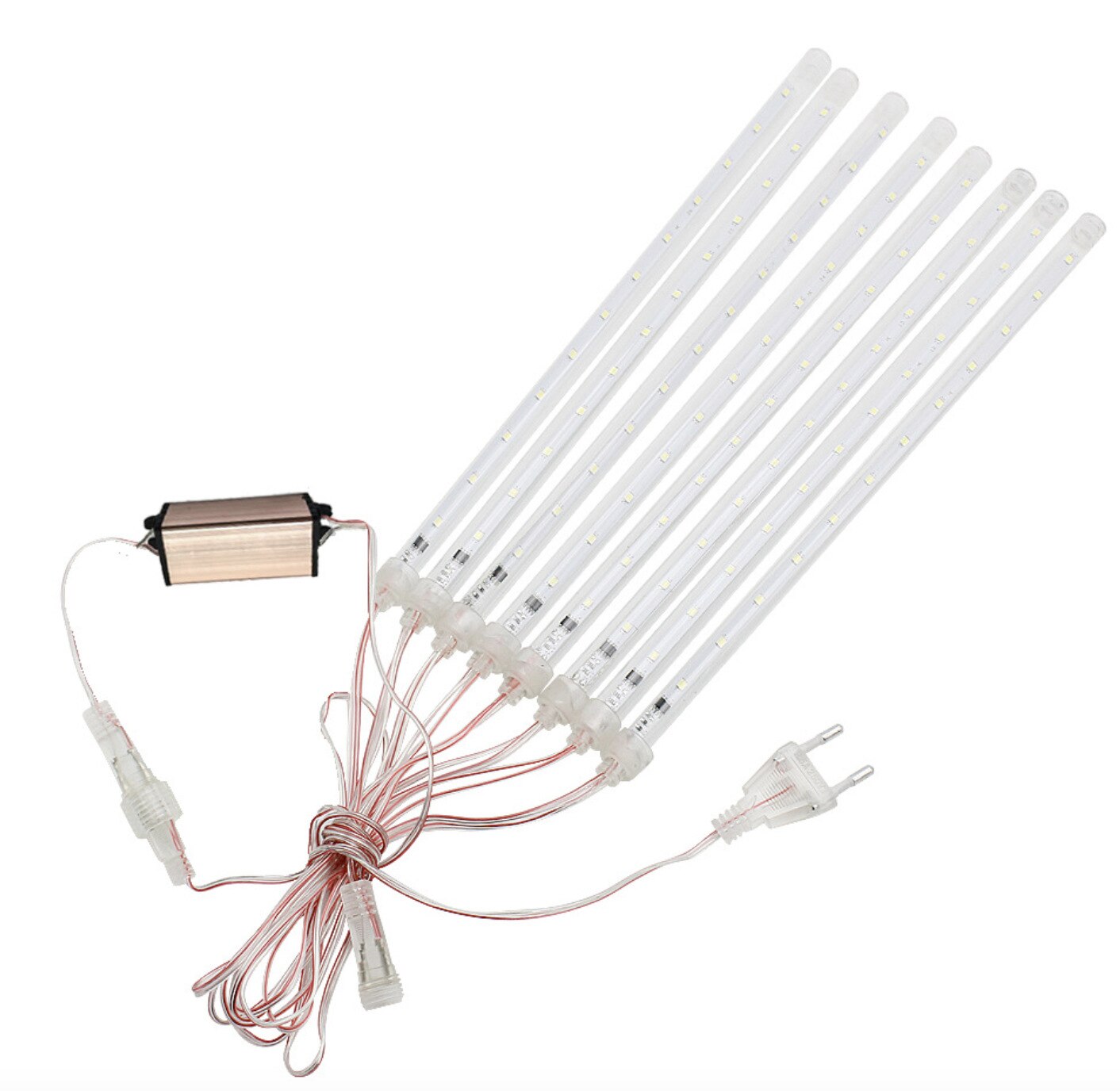 Tira de luces LED impermeables para decoración navideña, tira de luces LED de lluvia de meteoros para exteriores, jardín, calle, 30cm/50cm