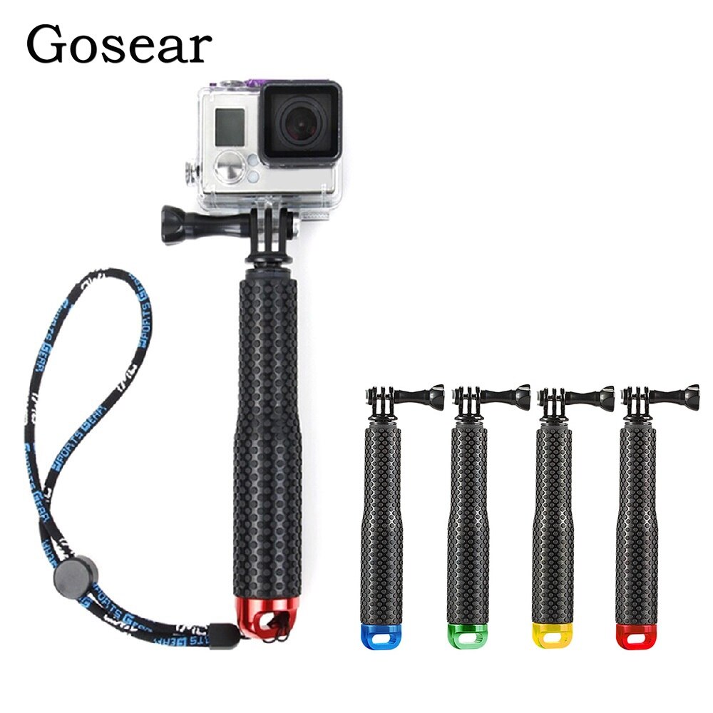 Gosear vandtæt undervandsmonopod selfie stick til gopro hero 5 4 3 plus 2 sjcam xiaomi  yi 4k action kamera håndtag stativ