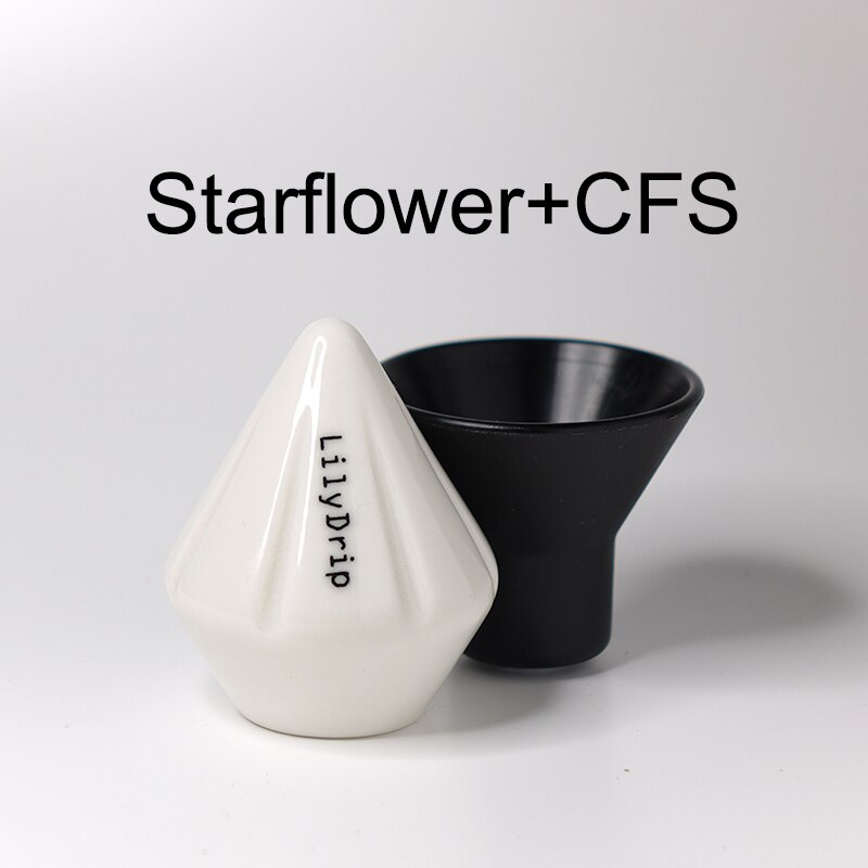 Lilydrip coffee dripper transformer brewer filter paper inverter Compatible for most cone dripper V60 brewer set help brewing: Starflower CFS