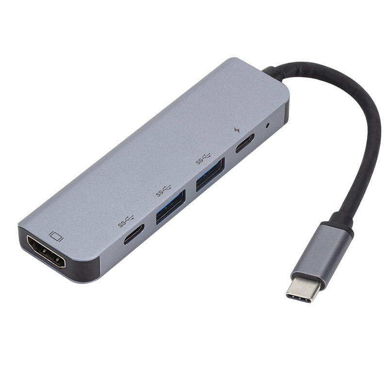 8 in 1 Aluminum alloy USB-C HUB Type-C To HDMI+USB 3.0+PD charging cable RJ45 Ethernet Micro SDTF OTG Adapter 3 in 1, 5 in 1: 5 in 1