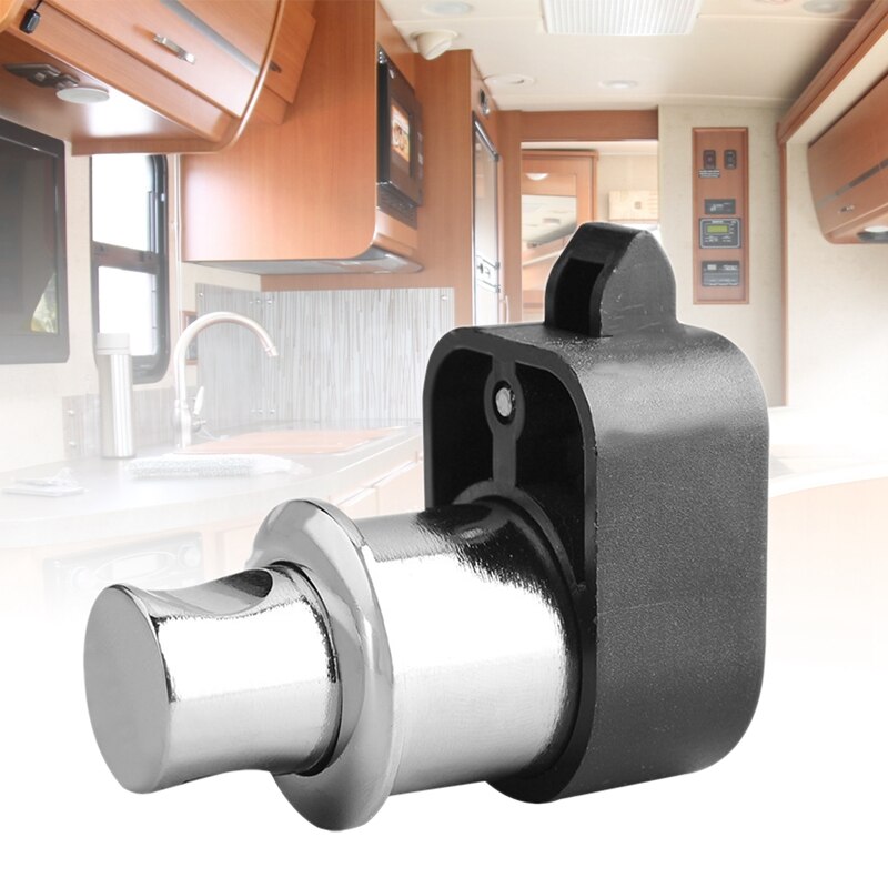 Mini Push Lock Camper Car Push Button Catch Lock RV Caravan Boat Home Cabinet Drawer Safety Latch Furniture Hardware: Default Title