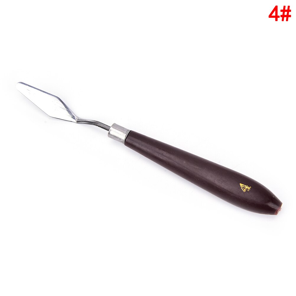 1 pièces inox peintures Palette grattoir spatule couteaux pour artiste huile Gouache peinture couteau lame outils: 4