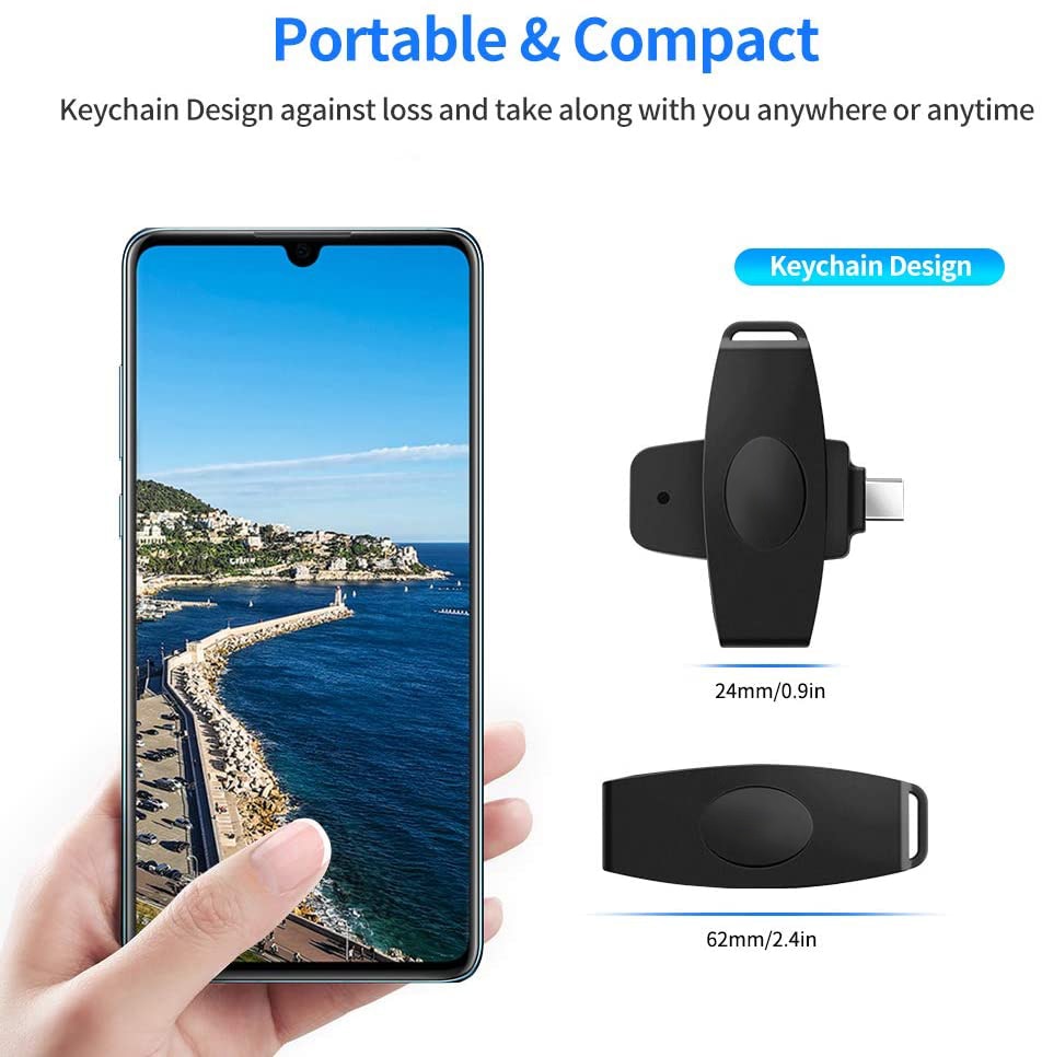 Rocketek usb-c typ c smart card reader id / bank / sim cloner cac adapter för android telefoner macbook pro imac bärbara datorer pc