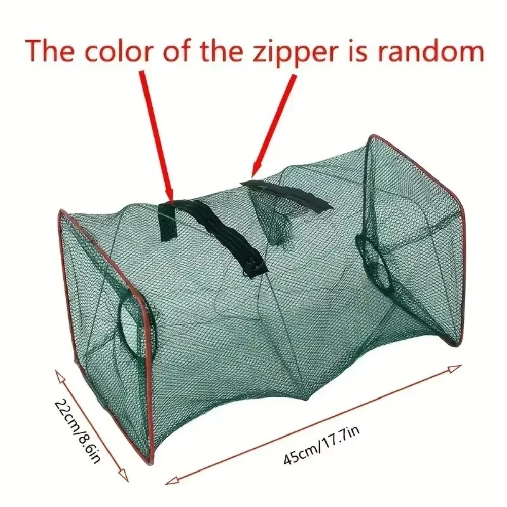 Draagbare Rechthoekige Visval Netto Nylon Mesh Visgerei Werpnet Viskooi Opvouwbare Dip Netto Kooi voor Krab Garnalen Rivierkreeft
