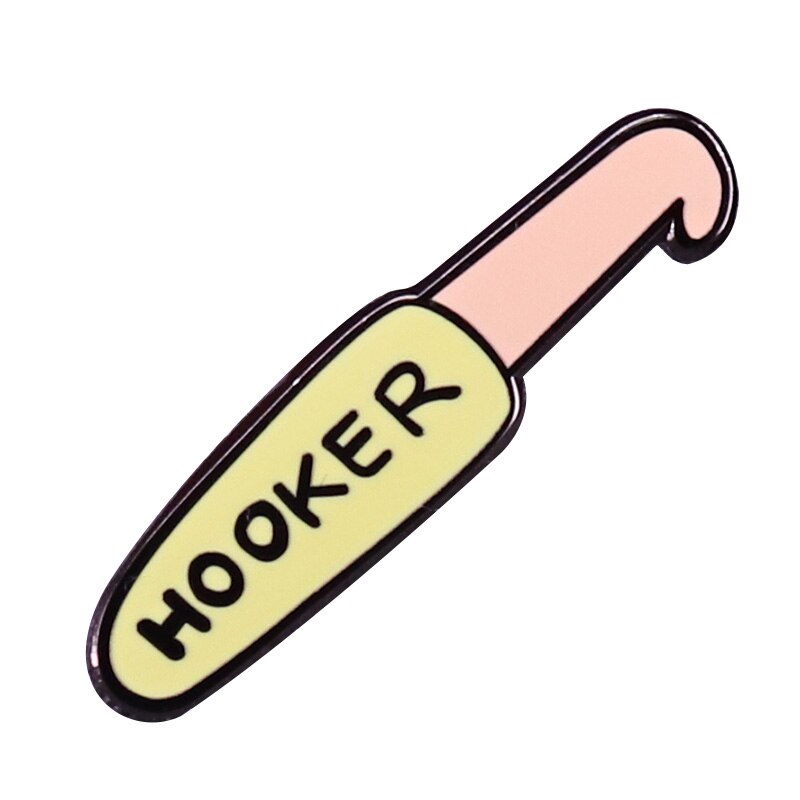 Crochet Hooker Enamel Pin Perfect for crochet crazy friend