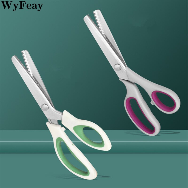 Chisel Pinking Shears Stainless Steel Dressmaking Scissor Serrated Scalloped Sewing Tailor Zigzag Fabric Scissors