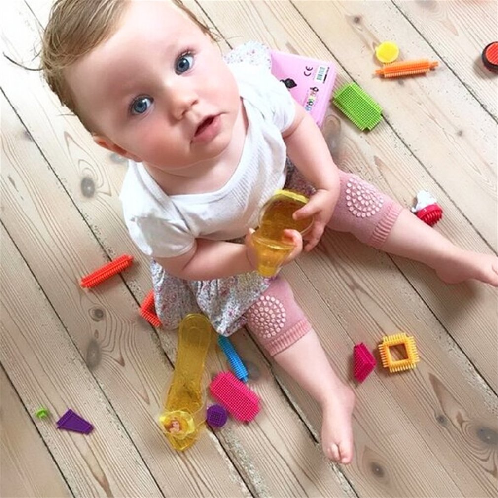 1 Pair Baby Protector Knee Pads Leg Thickened Terry Non-Slip Safety Crawling Accessory Baby Toddler Kids Leg Warmers Kneepad