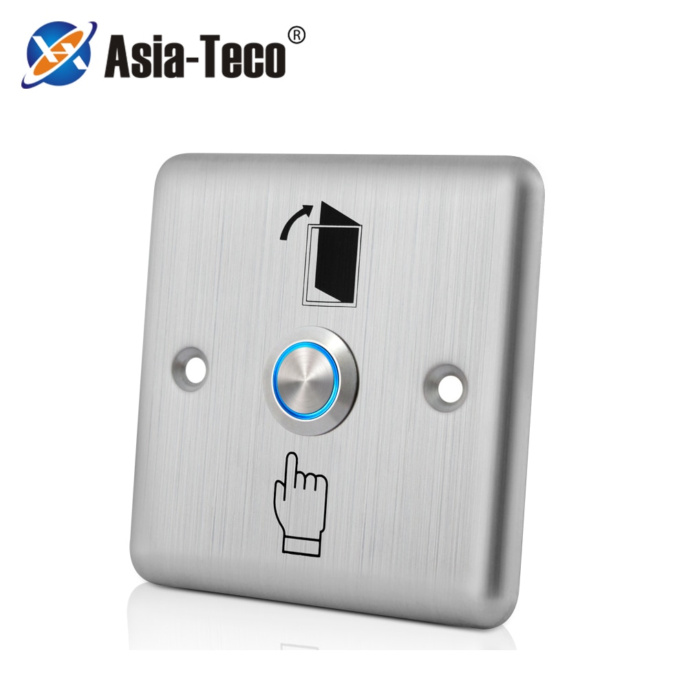 Stainless Steel Exit Button Push Switch Door Sensor Opener Release for Access Control Silver