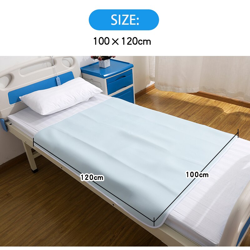 Medyeye urinemat incontinentiematras zomer koelmatras laken ondergoed bedmatras waterdicht wasbaar matras uitschakelen: Maat 100 x 120 mm