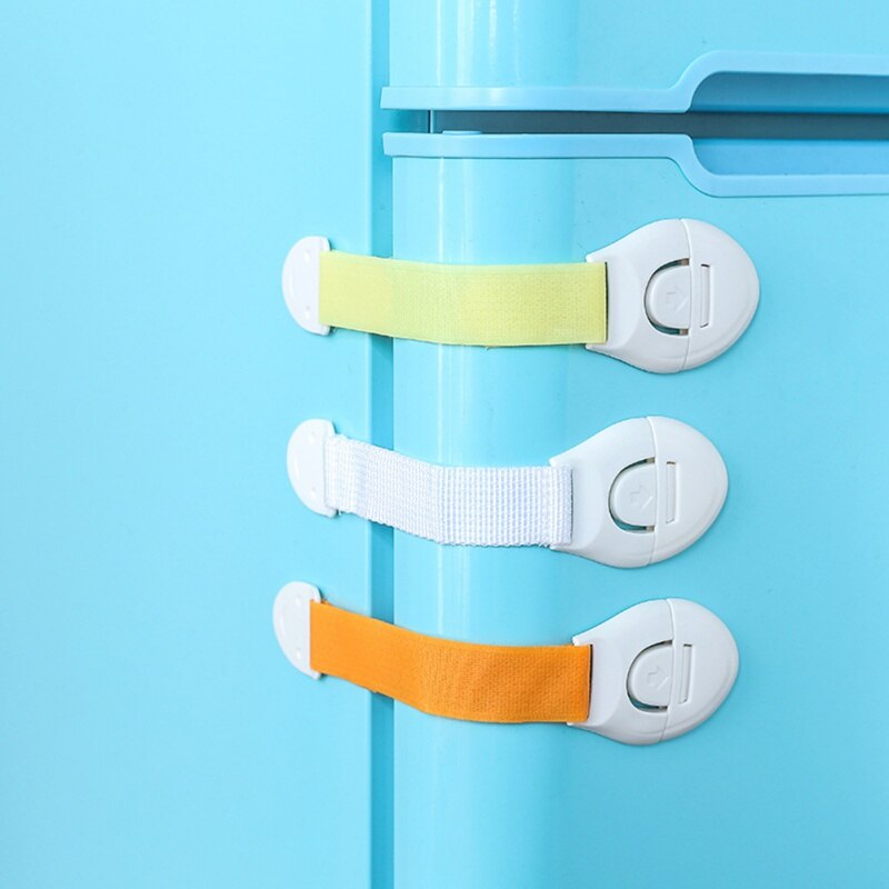 Child Safety Strap Locks Strong Adhesive Childproof Latches For Cabinet Door Drawer Oven Toilet Seat Refrigerator No Drilling