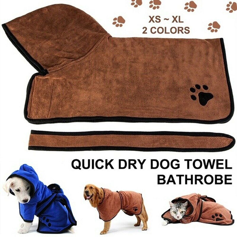 Microfiber Bath Towel for Dogs Dog Towel Super Absorbent Dog Bathrobe Quick Dry Cat Bath Towel Pet Health Care Hygiene TB