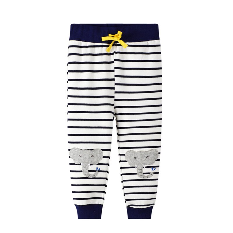 Pantaloni per ragazzi primavera autunno 2021 pantaloni in cotone per bambini Leggings Appriqued a strisce adorabili abbigliamento di marca per ragazzi di moda