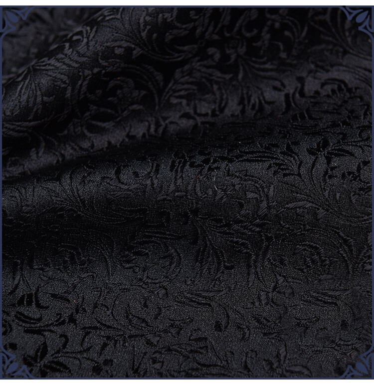 Di alta qualità nero di stile floreale damasco raso di seta broccato tessuto jacquard costume tappezzeria mobili tenda materiale di abbigliamento