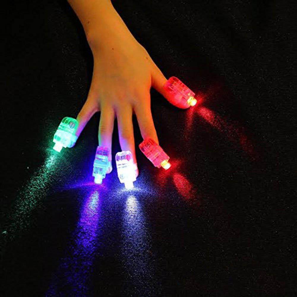 Keine Generisches Bling Bunte 4 stücke LED Finger Lampen Super Helle Finger Taschenlampen Rave Finger Lichter