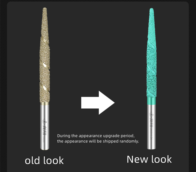 1 st. cnc-slipmaskin i solid hårdmetall med diamantsten för marmor, blåsten och sandsten, konskärare i bottenrelief