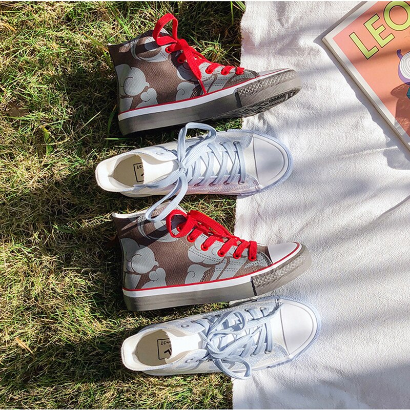 Schoenen Canvas Vrouw Vulcaniseer De Schoen Hoge Top Platform Sneakers Vrouwen Herfst Platte Sneakers Vrouw Casual Schoenen Voor Vrouwen 44