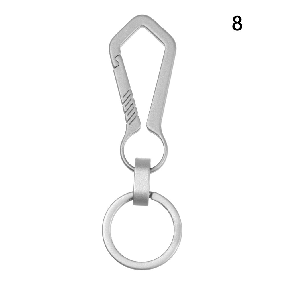 Luxe Real Titanium Hoge Ultra Lichtgewicht Edc Sleutelhangers Mannen Sleutelhangers Sieraden Houders Sleutelhanger Klimmen Accessoires: 8