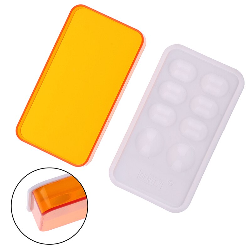 Palette dentaire avec couvercle, 8 emplacements, équipement de laboratoire dentaire en résine, 1 pièce