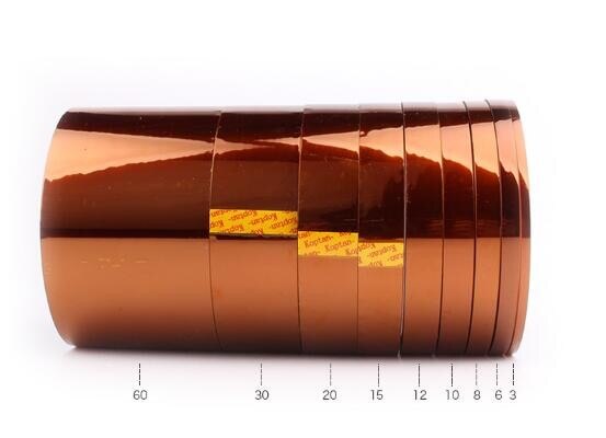 Wysokiej jakości 5mm taśma odporna na wysokie temperatury poliamid 100ft jeden po stronie rolki klejące