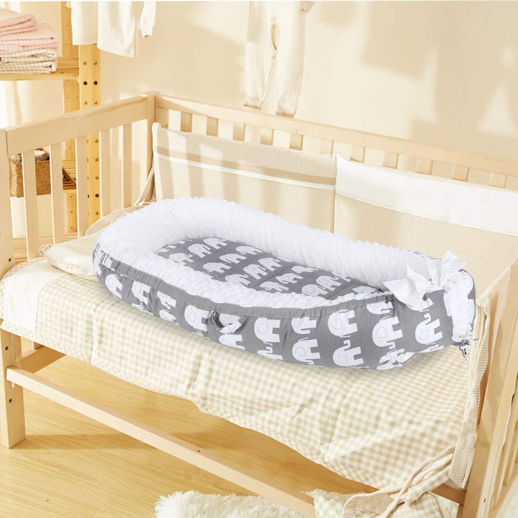 Explosions baby bed in Portable Crib Baby Bed Grey Elephant Fabric Baby Bionic Bed room decor