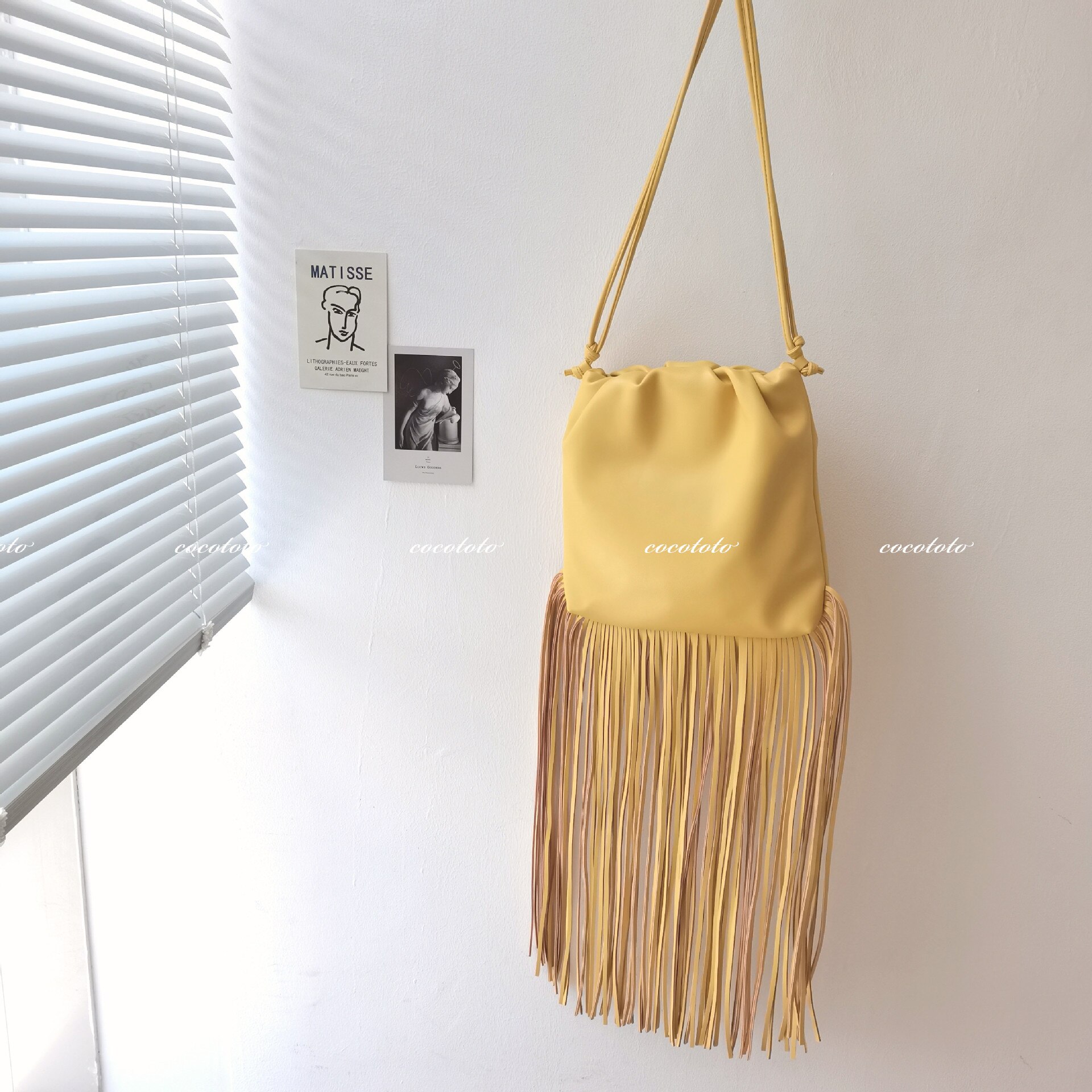 Ins Mode Kwastje Vrouwen Schoudertas Leer Bohemian Handtas Clutch Purse Nationale Stijl Omzoomd Messenger Bag
