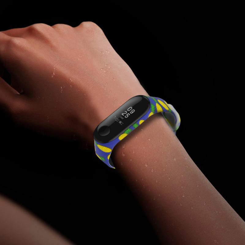 Para Xiaomi Miband 3 pulsera inteligente reemplazar banda de silicona estilo de impresión accesorios para pulsera inteligente banda deportiva
