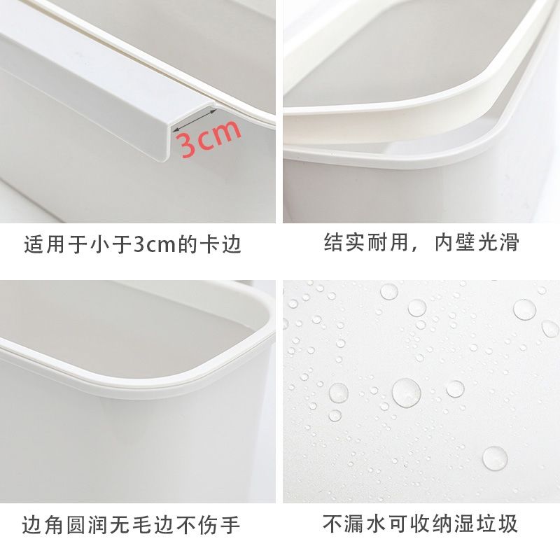Panier de rangement en plastique suspendu à l&#39;arrière, petit seau suspendu multifonctionnel Portable, panier de rangement de cuisine, outil