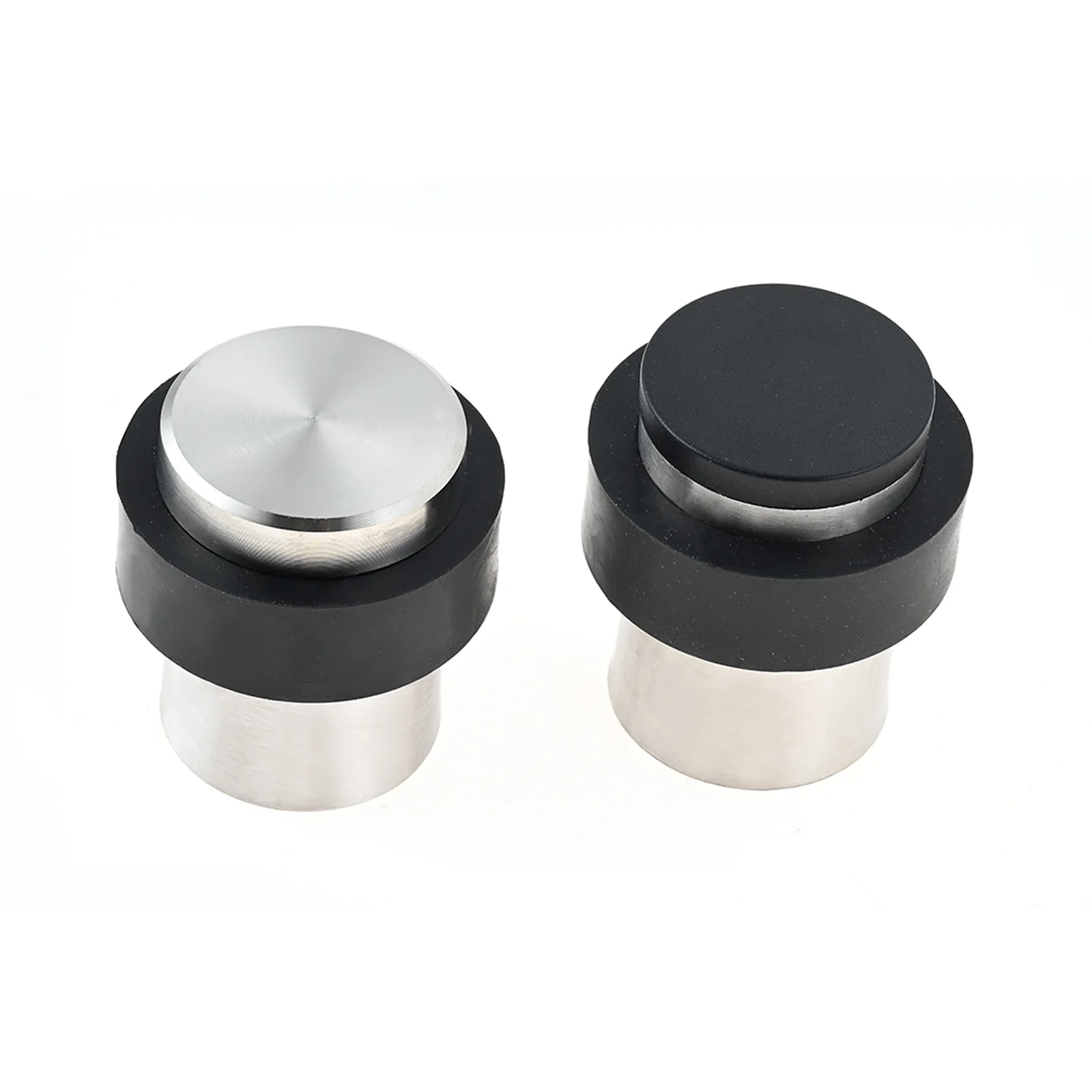 Tope de puerta silencioso de acero inoxidable, Tope de puerta cilíndrico anticolisión montado en la pared, para puertas de azulejos de cerámica, vidrio y madera, 1 unidad