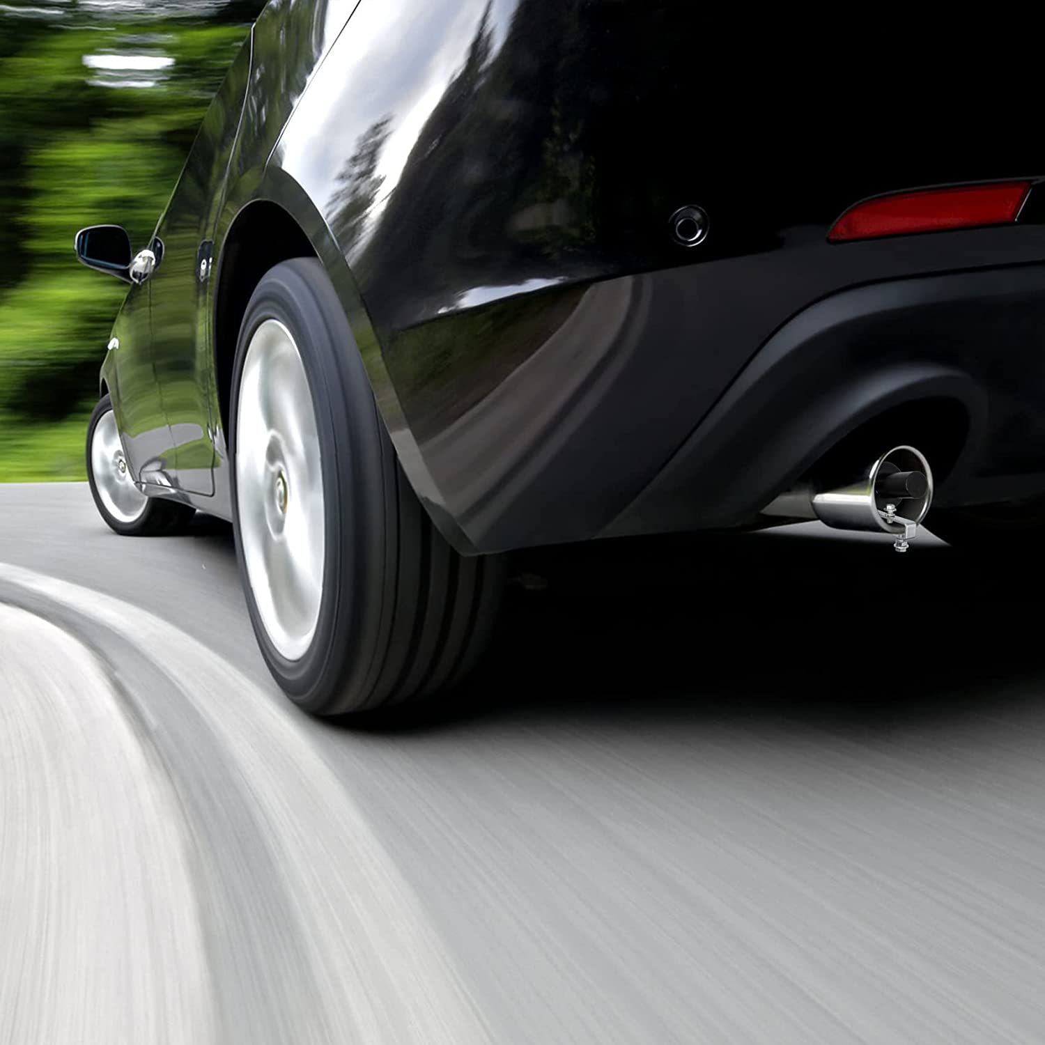 1 stk. turbofløjte universal turboudstødningsfløjte, lydforstærker passer til de fleste biler, sedaner og lastbiler