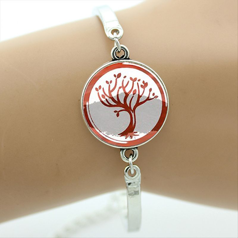 TAFREE Brand Gustav Klimt Tree Of Life Bracelet Silver-Plated Glass Dome Art Picture Bangles Men Jewelry D937: D950
