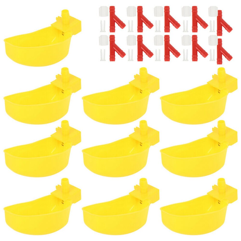 10PCS Chicken Feeder Automatic Bird feeder Feeder Cups Chicken waterer