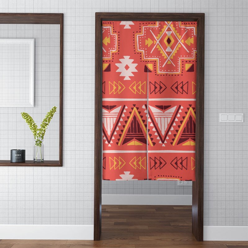 Exotische bohemian gordijn roman keuken dikke verduisterende wandtapijt moderne kleurrijke artistieke schaduw badkamer toilet deuropening stof: Stijl 01